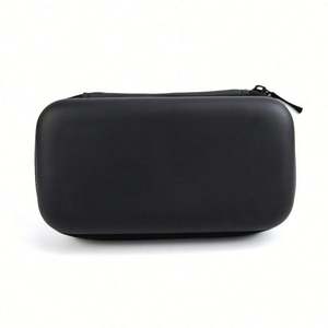 Customizable <b>Small</b> Portable EVA Pen Tool Case Black Leather Waterproof Tool <b>Storage</b> <b>Box</b> Nylon Polyester Shockproof Sponge - Product Image 2