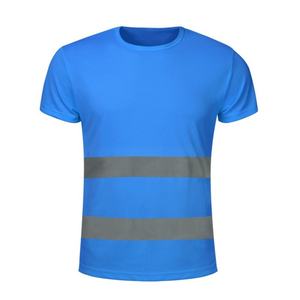 Camiseta Polo Reflectante de Seguridad Amarillo Fluorescente para Guardias de Estacionamiento con Franja Reflectante - Product Image 2