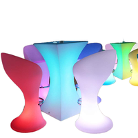 Table de bar à LED 16 couleurs Table lumineuse imperméable à l'eau Mobilier d'extérieur pour événements Fête Location Énergie solaire Led Bar Table de cocktail