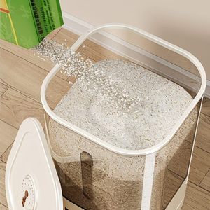 Dispensador de Arroz con Capacidad de 11.5 kg, Contenedor de Almacenamiento de Arroz para Cocina Repelente a Insectos, Dispensador de Arroz Automático Personalizable - Product Image 4