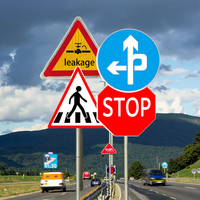 Panneau de signalisation routière d'avertissement de circulation, plaque en aluminium réfléchissante, signalisation d'urgence, ATD personnalisé, formes variées, film réfléchissant de quatrième qualité, UV