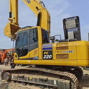 Excavadora de cadenas Komatsu PC220 usada, modelo 2020, 23 toneladas, excavadora hidráulica, motor y bomba en buen estado de funcionamiento, probada e inspeccionada - Product Image 1