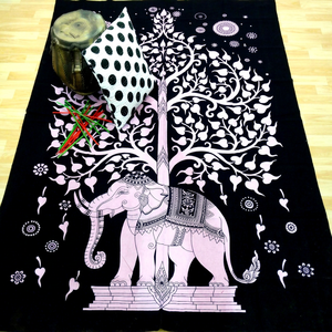 Tapisserie Mandala Éléphant Taille Double Hippie Gypsy - Product Image 1