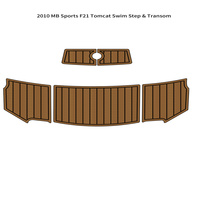 Plateforme de bain et tapis de pont en mousse EVA imitation teck pour bateau, style SeaDek MarineMat, auto-adhésif, pour MB Sports F21 Tomcat 2010