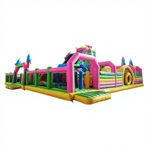 WINSUN Parque de Juegos Inflable Gigante con Tobogán, Juegos Interactivos Inflables de PVC - Product Image 1