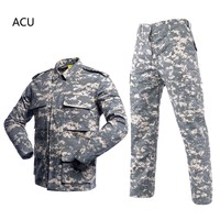 Uniforme tactique camouflage kaki Rip Stop chemise pantalon ensemble de vêtements tactiques pour l'entraînement au travail à manches longues Bdu