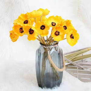 Meilleure vente PU Real Touch Coquelicot Anémone <span class=keywords><strong>Bouquet</strong></span> de fleurs Floral décoratif grand lot de fleurs d'anémone artificielle - Product Image 3