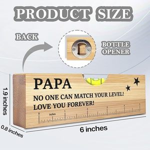 Nivel de burbuja de madera para papá, de parte de sus nietos, hija, hijo, para <span class=keywords><strong>el</strong></span> Día del Padre, cumpleaños, San Valentín, Navidad, de parte de su <span class=keywords><strong>abuelo</strong></span>, de parte de su hija, de parte de su esposa - Product Image 2