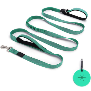 Correa de perro de seda de látex duradera elástica de nailon personalizada con asas acolchadas suaves y correa reflectante para manos libres - Product Image 2