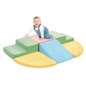 Conjunto de Brinquedos de Escalada para Crianças com 6 Peças, Blocos de Espuma Macia para Brincar em Ambientes Internos, Ideal para Quarto, Crianças Engatinhando, Deslizando e Escalando no Sofá - Product Image 1
