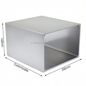 200x140mm tùy chỉnh Bạc Anodized kích thước lớn nhôm đùn bao vây điện tử PCB nhà ở hộp dự án - Product Image 1