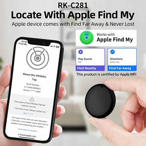 RK-C281 Portable Finder Tracker Anti-Lost Tag pour Pet Wallet MFI Certified Find My iOS System compatible IP67 WiFi pour <span class=keywords><strong>iPhone</strong></span> - Product Image 3