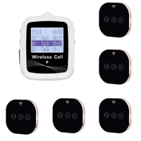 Système d'appel sans fil de type montre pour serveurs, avec 5 boutons d'appel de table, système de pagination sans fil pour clients, idéal pour les cafés