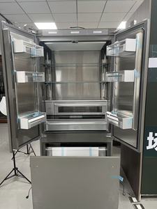 19,8 Cu. Ft. 36 pouces Réfrigérateur à congélateur bas intégré avec distributeur d'eau et machine à glaçons, en acier inoxydable noir, sans givre, pour hôtels - Product Image 3
