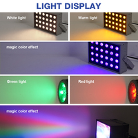 Éclairage mural extérieur à économie d'énergie IP66 en aluminium antirouille avec verre trempé pour jardin, façade, éclairage LED RGB