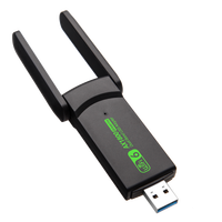 Adaptateur WiFi USB sans fil Realtek RTL8832AU 1800M avec pilote gratuit, 2,4 GHz 5 GHz AX1800, 2 antennes, multi-OS, externe, pour ordinateurs de bureau