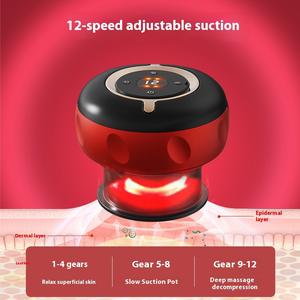 Dispositivo de terapia de ventosas eléctricas de 12 niveles, herramienta de raspado, compresa caliente, masajeador de ventosas al vacío Gua Sha - Product Image 4