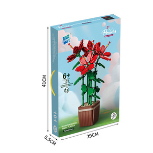 ชุดของเล่นประกอบรูปดอกไม้โรโดเดนดรอนแบบใหม่ในกระถาง  ขนาด 1:8  วัสดุพลาสติกเพื่อการศึกษา สำหรับเด็ก - เป็นมิตรกับสิ่งแวดล้อม - Product Image 4