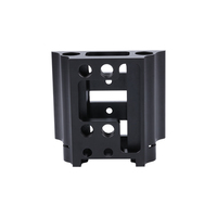 Pièce en aluminium anodisé noir sablée à paramètres complexes, gravure de haute précision, usinage direct CNC