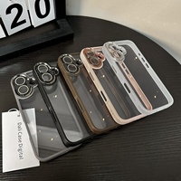 Nouveau Design Transparent Acrylique Cas Pour iPhone 16 15 14 13 12 Pro Max Avec Caméra Lentille Protecteur Antichoc Téléphone Couverture