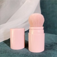 Pinceau à blush et poudre rétractable JLY, grand format, emballage individuel, pour fixer le maquillage, pinceau de maquillage portable pour les voyages