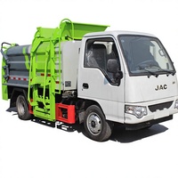 Camion de collecte des déchets alimentaires JAC 4x2, réservoir en acier inoxydable de 3,5 m³, hayon hydraulique, norme chinoise VI, prix direct usine