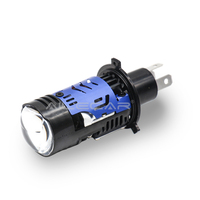 AILECAR HL50 H4 Mini projecteur LED à lentille, solénoïde bleu 12-14V 45W/50W 7500-9000LM, phare de rétrofit à faisceau haut et bas