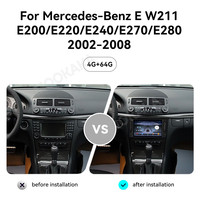 MOOKAKA-Radio con Android 13 para coche Benz W211, E200, E220, E240, E270E280, Wifi, 4G, sistema multimedia ESTÉREO
