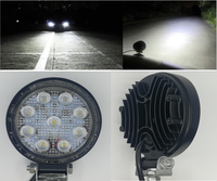 Lumière de travail LED ultra-mince en aluminium 27W 12V, robuste, pour camions, voitures, tracteurs, éclairage extérieur automobile, CE RoHS