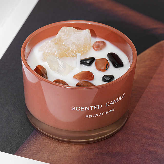 Crystal Aromatherapy Scented Candle Soy Wax Wholesale Rela Custom Sent Santal 33 Candles Home Fragrance Festival 275G