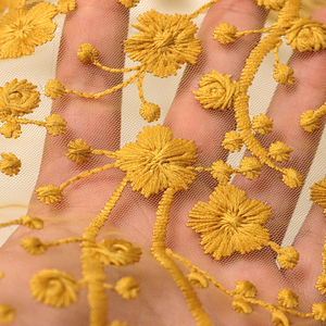 Оптовая продажа: Модная ткань для одежды — вышитое кружево, сетка из молочного шелка, тюль, французское кружево для женской одежды - Product Image 4