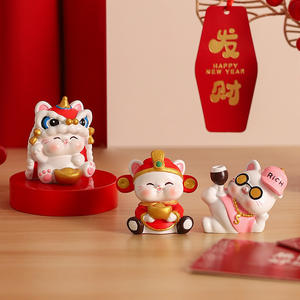 Serie Zhao * Cai <span class=keywords><strong>Mao</strong></span>, pequeños adornos de resina personalizados para muebles, decoraciones para la consola central del coche, una generación de adornos con forma de pelo. - Product Image 4