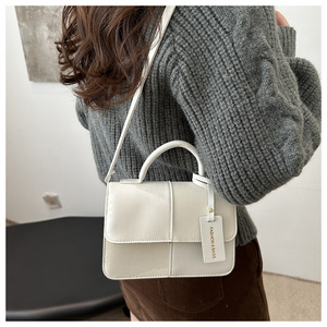 IStapromo Gifts Trendy Design Handheld Small Bag Fashionable Small <b>Square</b> Bag Premium Texture Color blocked ShoulderBag - Product Image 1