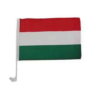 Wholesale Double Sided Printing Design 30x45cm Window Custom Car <b>Flag</b> with Plastic Pole - Product Image 5