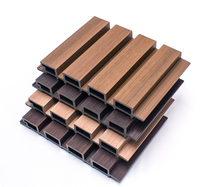 Revestimiento de Pared Exterior de PE Hueco, Panel de Pared WPC Impermeable y Resistente a la Putrefacción para Cercas de Jardín, Decoración Perimetral de Patio Trasero