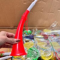 Corneta Vuvuzela de Plástico Colorida con Cordón, Sonido Fuerte, Accesorio para Animar en Partidos de Fútbol, Fiestas y Eventos