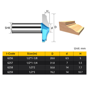 HUHAO 1/2 Shank Double Ogee Wood <strong>Router</strong> Bit Tungsten CNC <strong>Woodworking</strong> End Mill Wood <strong>Router</strong> Bit 6849 - Product Image 6