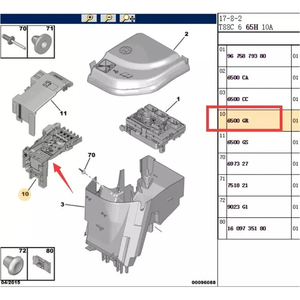 OEM 6500GR 9666527680 6500GQ 28236841 Gestionnaire de <span class=keywords><strong>batterie</strong></span> Boîte à fusibles <span class=keywords><strong>pour</strong></span> Citroen <span class=keywords><strong>C4</strong></span> Grand Picasso Peugeot 3008 RCZ 508 5008 308 - Product Image 6