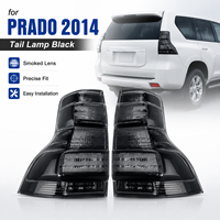 Paires de feux arrière fumés noirs, installation rapide Plug and Play, lampe d'avertissement arrière, pièce de rechange pour Toyota Prado 2014
