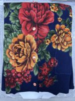 Pull-over à col en V avec poches sur le devant, motif floral, tricoté, cardigan, manteau pour femmes, ventes chaudes