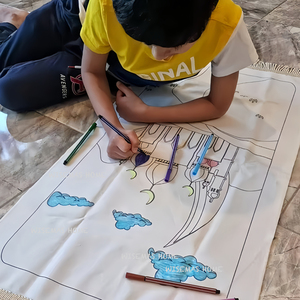 Ensemble <span class=keywords><strong>de</strong></span> tapis <span class=keywords><strong>de</strong></span> <span class=keywords><strong>prière</strong></span> musulman pour enfants, tapis <span class=keywords><strong>de</strong></span> <span class=keywords><strong>prière</strong></span> islamique pour enfants, sans couleur, tapis <span class=keywords><strong>de</strong></span> <span class=keywords><strong>prière</strong></span> à faire soi-même avec stylo à dix couleurs - Product Image 4
