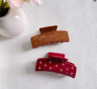 Pince à cheveux en acétate avec strass moyens, clips coquillage uniques, accessoires de mode pour femmes et filles