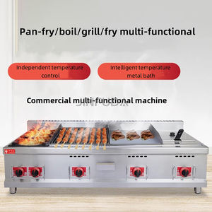 مجموعة مطبخ مطعم بنطاق غاز/، شواية/مقلاة عميقة 4 في 1 تجارية متعددة الوظائف - Product Image 4