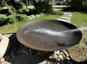 Fontaine d'extérieur <span class=keywords><strong>en</strong></span> acier Corten – <span class=keywords><strong>Bassin</strong></span> métallique rustique pour patio, <span class=keywords><strong>bassin</strong></span> ou décoration <span class=keywords><strong>de</strong></span> <span class=keywords><strong>jardin</strong></span> zen - Product Image 5