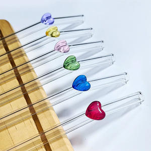 Accesorios para Bebidas, Pajita de Vidrio de Colores con Cepillo de Limpieza - Product Image 5