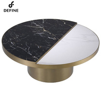 Table basse de luxe moderne, meubles de maison, Table centrale ronde, en marbre, pour salon