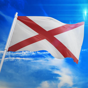 Prix de vente direct d'usine 3x5ft 100% Polyester double face usa 50 drapeau d'état personnalisé drapeau de l'Alabama - Product Image 4