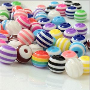 Mixed Color Striped Resin Beads Diy <b>rainbow</b> Color Resin Beaded Jewelry Accessories Wholesale - Product Image 4