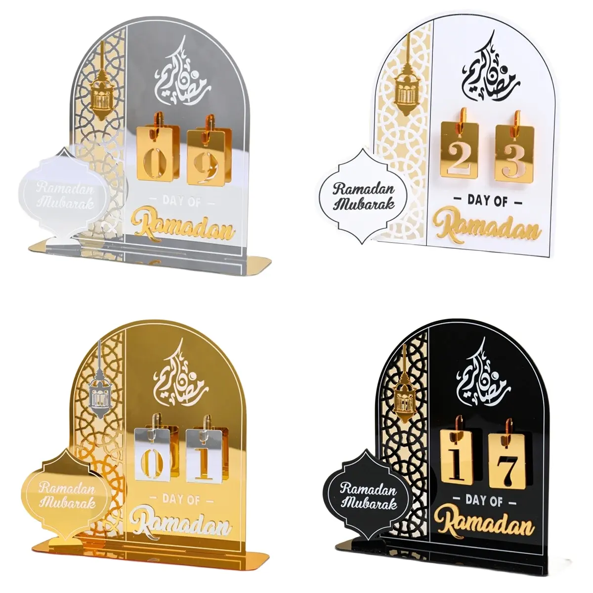 Рамадан календарь обратного отсчета акриловый орнамент Ид Мубарак Рамадан украшение 2024 для дома Исламская мусульманская вечеринка Декор подарки W24-96