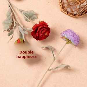 Fleurs artificielles de pivoine en flocage de luxe, accessoires photo de luxe abordables et très populaires sur internet, fleurs en soie pour tables de salon - Product Image 4